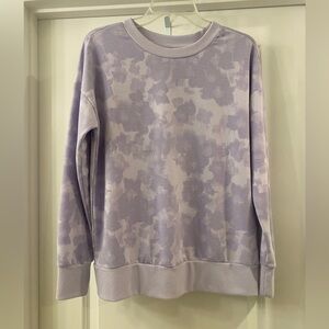 Mondetta Women’s Lavender Camouflage Crewneck Sweater Size Medium
